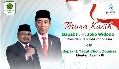 Terima Kasih Bapak Presiden dan Menag RI