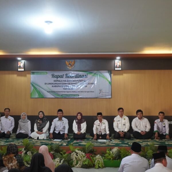 Kankemenag HSU Gelar Rapat Koordinasi Kepala RA dan MTs Awali Tahun Pembelajaran 2026