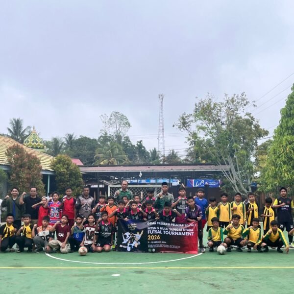 Ajang Bakat dan Sportivitas, MTsN 5 HSU Gelar Turnamen Futsal SD/MI