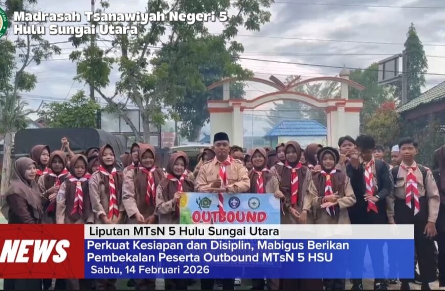 Perkuat Kesiapan dan Disiplin, Mabigus Berikan Pembekalan Peserta Outbound MTsN 5 HSU
